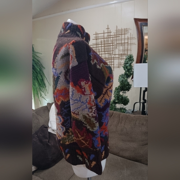 80s Sweater Wool Thick Knit Fall Winter Vintage Ski Jumper Hong Kong XL Pullover - Picture 6 of 12